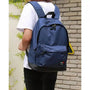 Sac à dos fille casual bleu marine avec base noire et poche frontale
