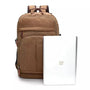 Sac à dos en toile marron avec ordinateur portable pour homme Cartable pour homme