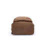 Sac à dos en toile marron avec fermeture éclair, parfait pour le Cartable pour homme