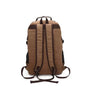 Sac à dos en toile marron avec bretelles foncées pour homme Cartable pour homme