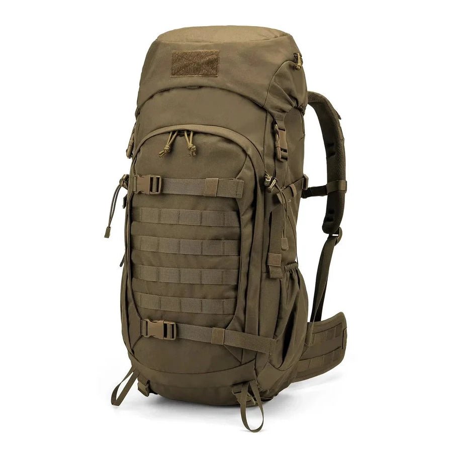 Sac à dos militaire olive drab 50L 600D avec webbing MOLLE et sangles multiples