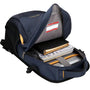 Sac à dos Grand sac à dos pour le collège navy bleu et orange avec ordinateur et livres