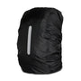 Housse universelle de sac à dos anti-pluie noire avec bande réfléchissante verticale