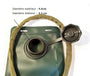 Poche dhydratation olive verte avec bouchon ouvert et sangle de transport