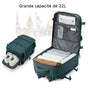 Sac 40x20x25 en sac à dos teal de voyage avec compartiment à chaussures et poches organisatrices