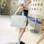 Sac à bandoulière en coton pour bébé avec sac en patchwork blanc cassé et broderies