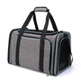 Sac à bandoulière extensible pour chat et chien avec sac de transport gris et détails bleus