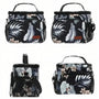 Sac à bandoulière isotherme 10L avec motif floral noir, poignée et bandoulière
