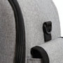 Sac à bandoulière isotherme 5L en toile gris clair avec fermeture éclair noire