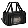 Sac à bandoulière pour chat ou chien, sac de transport noir avec fenêtres en mesh