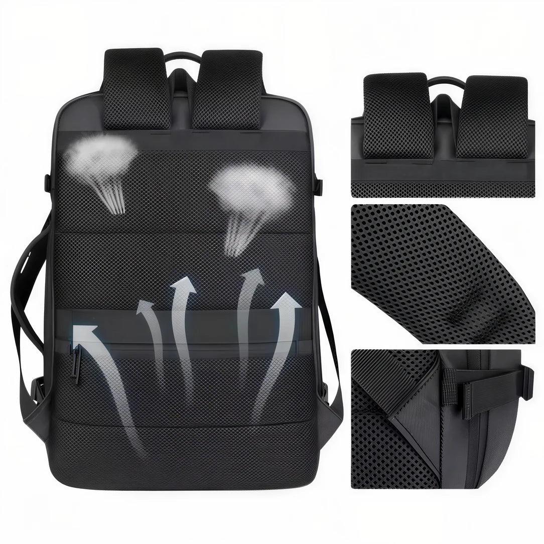 Sac à dos 17 pouces avec rembourrage dorsal respirant et bretelles confortables