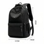 Sac à dos 2 compartiments collège noir avec ports USB et plusieurs poches
