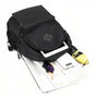 Sac à dos 2 compartiments collège en tissu noir avec plusieurs poches pour électroniques