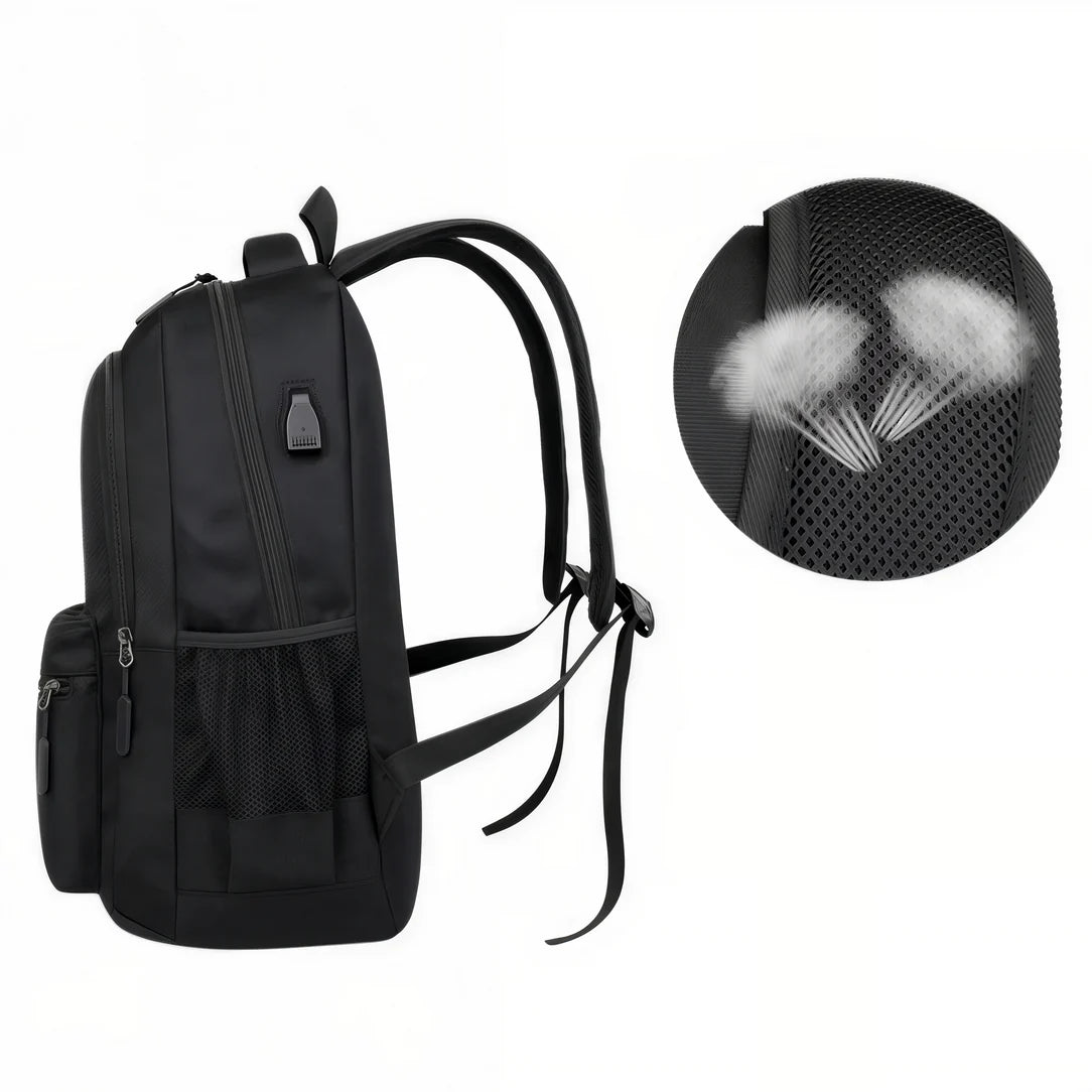 Sac à dos 2 compartiments collège avec port USB et panneau dorsal respirant