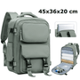 Sac à dos de voyage gris 45x36x20 avec compartiments pour ordinateur et vêtements