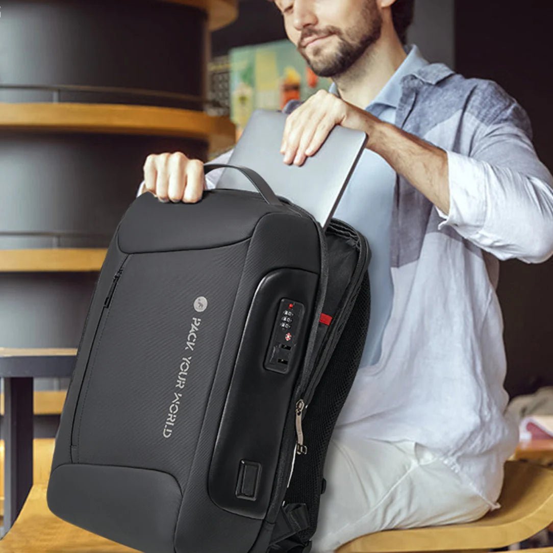 Sac à dos antivol Pack your world II avec serrure TSA et port USB pour ordinateur