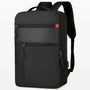 Sac à dos avec poche ordinateur noir rectangulaire, plusieurs compartiments et port USB