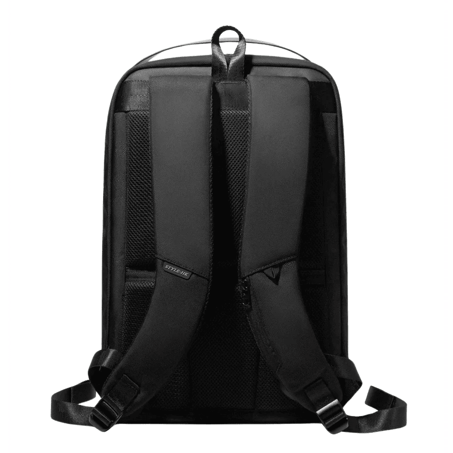 Sac à dos business femme noir avec bretelles rembourrées et poignée supérieure