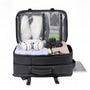 Sac à dos cabine antivol TSA multi-compartiments noir avec poches mesh et intérieur rembourré