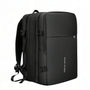 Sac à dos cabine avion noir 55x35x25 avec compartiments multiples
