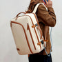 Sac à dos cabine Skyliner beige crème avec accents marron et port USB