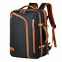 Sac à dos cabine Skyliner noir et marron avec accents beige