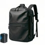 Sac à dos cabine AirTrail noir avec antivol, mesh, cuir, USB et étanche