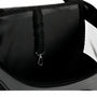 Intérieur d’un sac à dos à chat grand volume FelinPorter avec clip de laisse noir