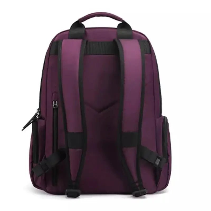Sac à dos chic violet avec bretelles rembourrées et poignée supérieure