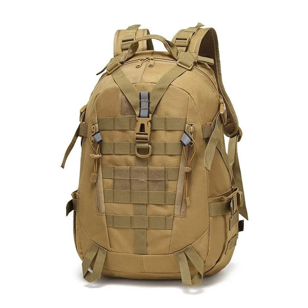Sac à dos Tan Cityguard 35L pour la randonnée avec webbing MOLLE et style tactique
