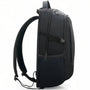 Sac à dos collège ergonomique PackWorld noir, minimaliste avec plusieurs compartiments zippés