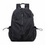 Sac à dos collège MoovePack en nylon noir avec fermeture verticale et poches latérales
