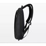 Sac à dos collège ordinateur noir slim avec bretelles rembourrées pour un confort optimal