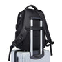 Sac à dos collégien Campus One noir pour attacher à la poignée de bagage