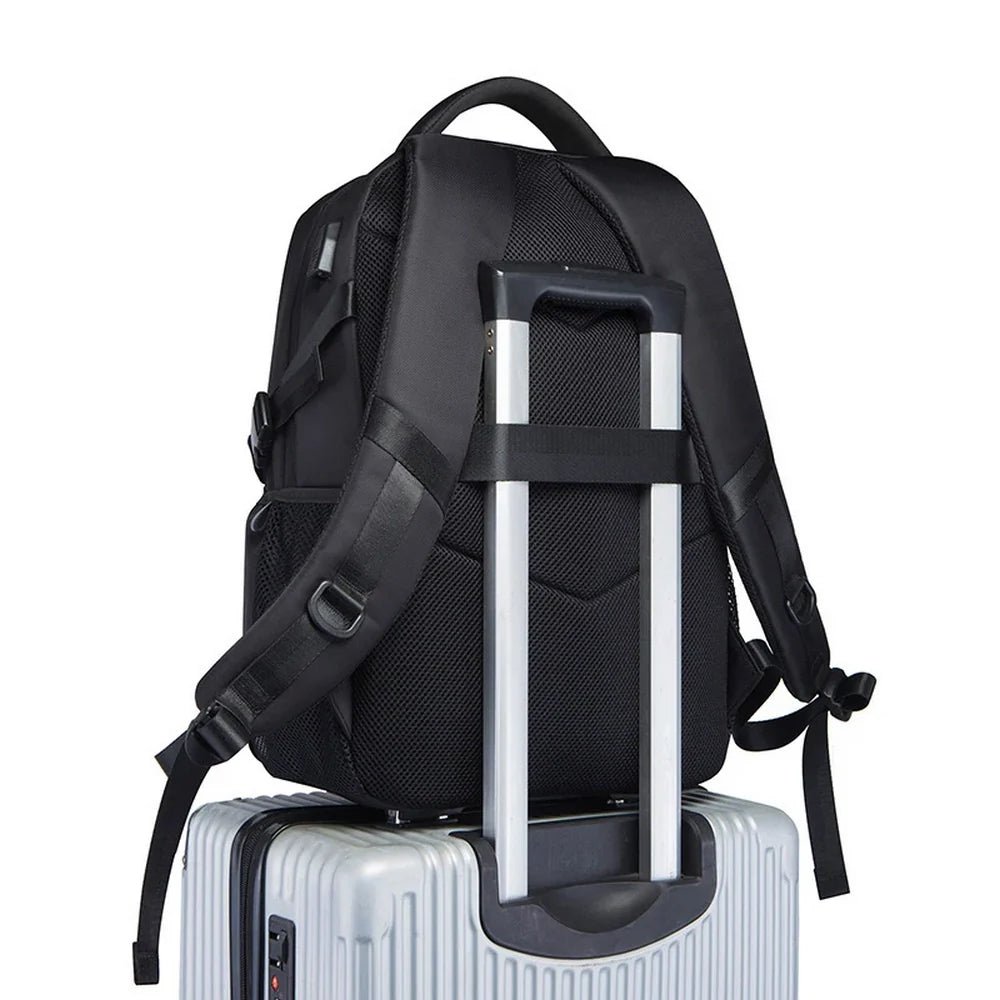 Sac à dos collégien Campus One noir pour attacher à la poignée de bagage