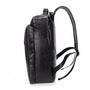 Sac à dos cuir homme noir avec poche zippée et bretelles réglables