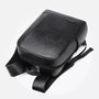 Sac à dos cuir homme ordinateur noir avec compartiment principal zippé pour ordinateur