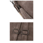 Sac à dos cuir souple taupe avec bretelles ajustables et charm en tassel