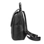 Sac à dos en cuir noir Zency Horizon avec zip et sangle réglable