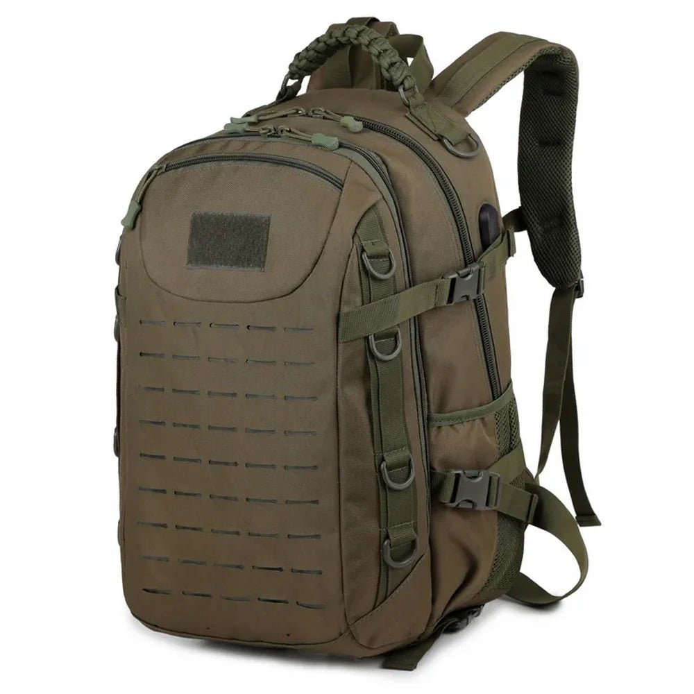 Sac à dos d’airsoft 35L kaki avec molle et bretelles rembourrées