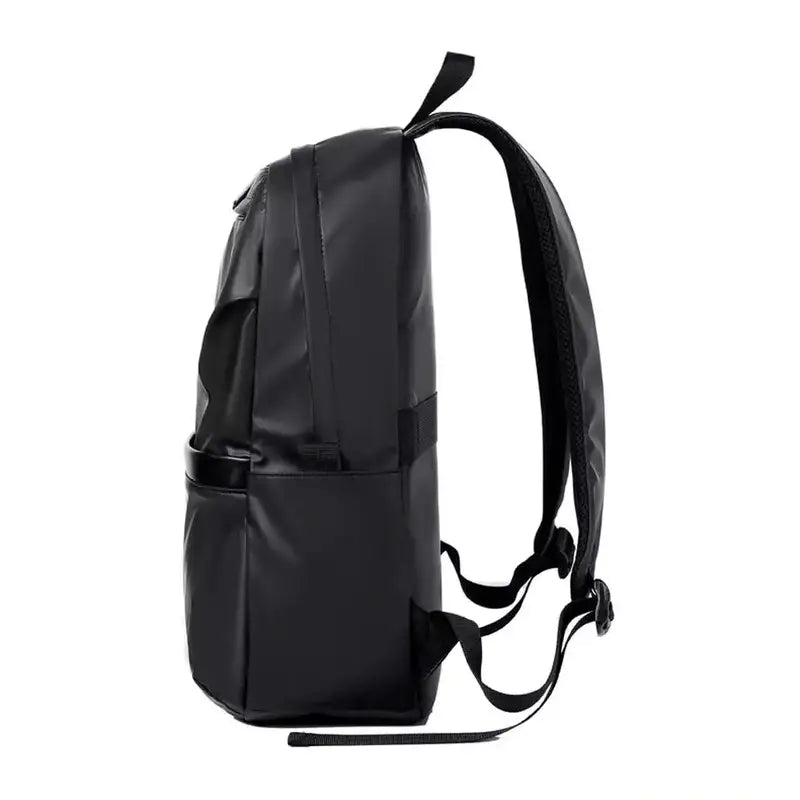 Sac à dos de classe noir avec poignée supérieure et bretelles ajustables
