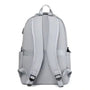 Sac à dos de cours gris clair avec bretelles ajustables et poignée supérieure