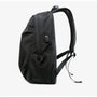 Sac à dos de cours moderne noir avec port de charge USB externe et poche latérale