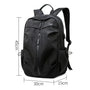Sac à dos de cours moderne noir avec multiples compartiments zippés et poches latérales