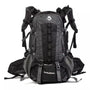 Sac à dos de randonnée 40L noir et gris avec plusieurs sangles et compartiments