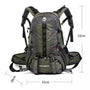 Sac à dos de randonnée 40L vert olive avec bretelles réglables et multiples compartiments