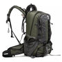 Sac à dos de randonnée 40L olive vert et charbon avec bretelles ajustables et poches en mesh