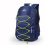 Sac à dos de randonnée ultra-léger 25L navy bleu avec système de cordons jaunes