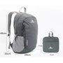 Sac à dos de randonnée ultra-léger sombre gris pliable avec poches latérales en maille
