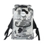 Sac à dos Marjaqe camouflage gris et noir, étanche, roll-top